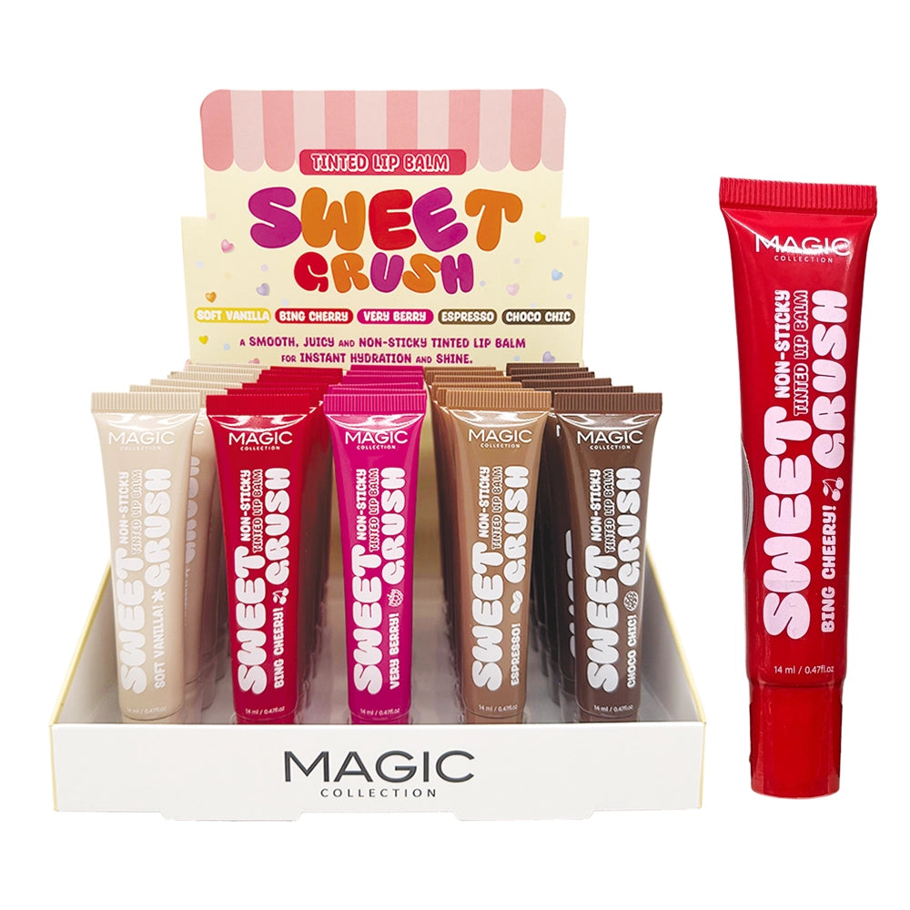 Magic - Sweet Crush Non-Sticky Tinted Lip Balm - High-Shine Hydrating Lip Gloss Tube (14ml)