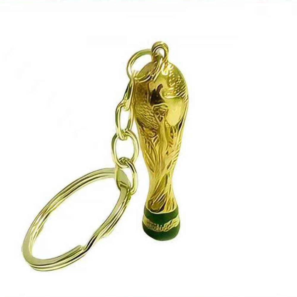Miniature Championship Trophy Keyrings - Golden Soccer Fan Accessory - 12pc (LKC01)