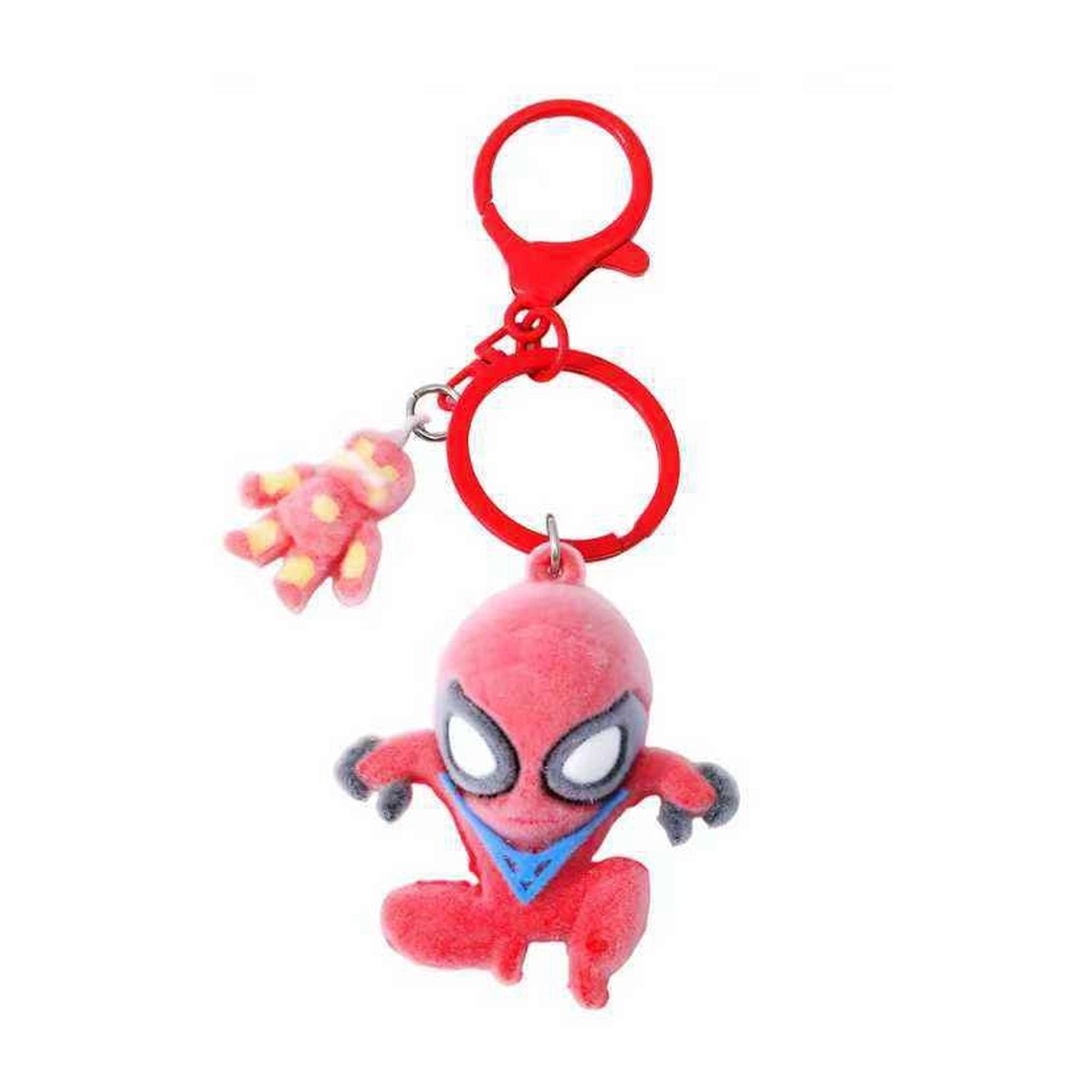 Heroic Character Plush Keychains – Soft Figurine Keyring with Mini Charm – Red Lobster Clip Accessory for Backpacks, Bags, and Party Favors (LKC24A)