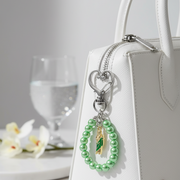 St. Jude Religious Pearl Bead Keychains Bulk – 8cm Catholic Patron Saint Thaddeus Pocket Rosary Keyrings with Heart Clasp, Assorted Colors, Christian Party Favors (Model LKC38A) (LKC38A)