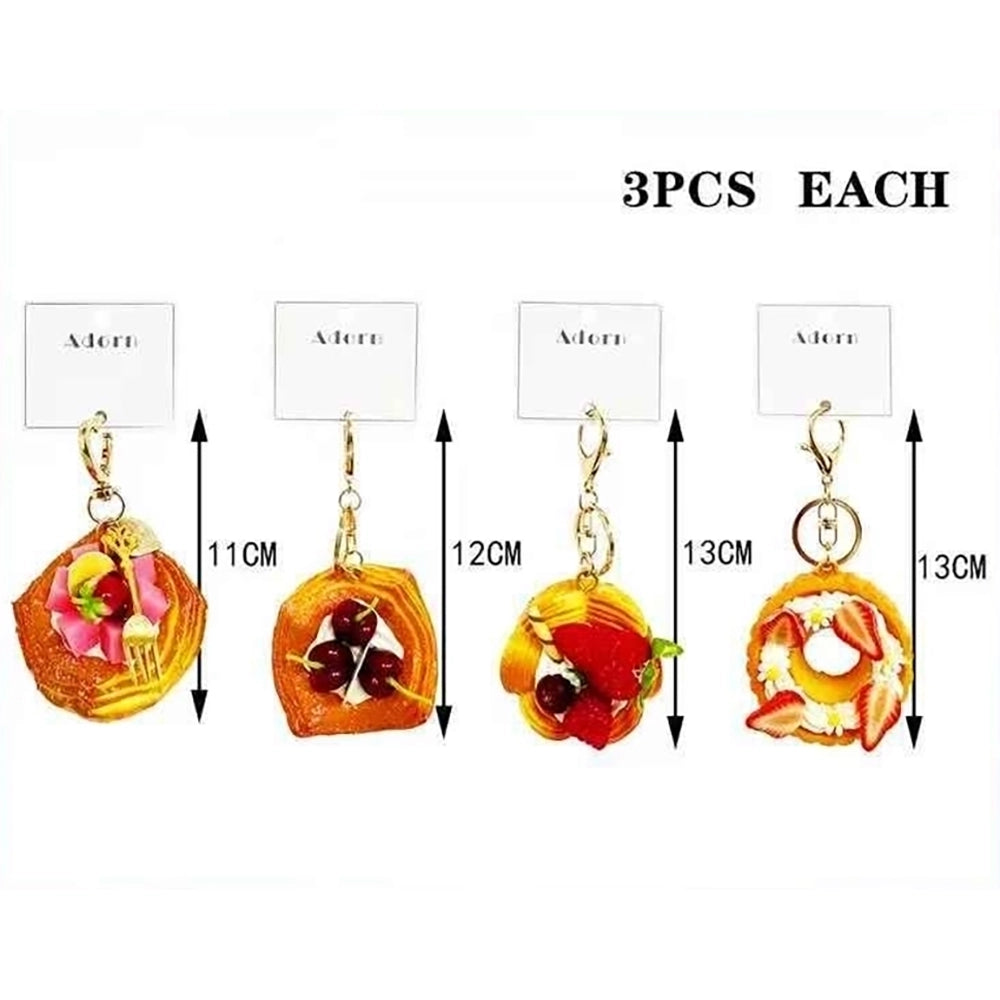 Cute Dessert Bag Charms & Keychains Bulk Pack – 12 Pc Fake Food Pastry Keychain Set for Handbags, Backpacks & Keys (LKC75)