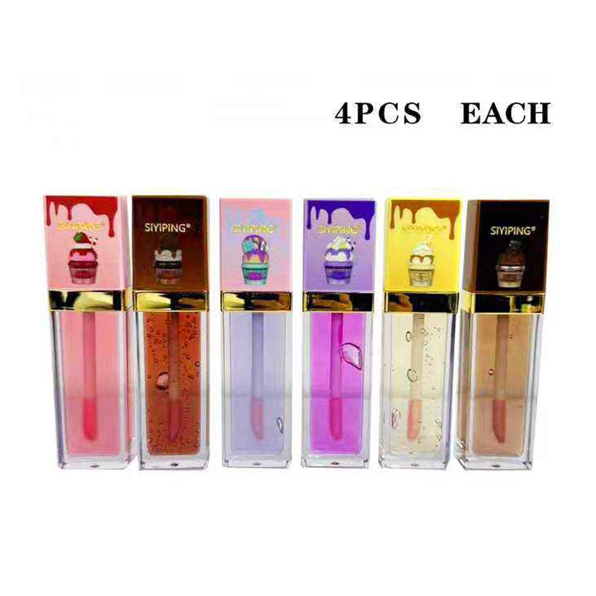 Magic Ice Cream Lip Gloss Set (24-Piece Display Box) – High-Shine Hydrating Lip Oils, 6 Sweet Flavors, Bulk Lip Gloss for Kids, Teens & Party Favors (LLG18)