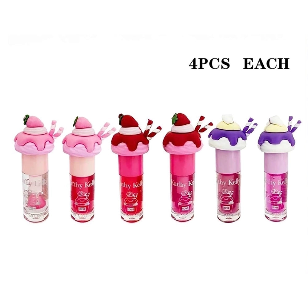 Kathy Kelly Ice Cream Lip Oil Set – 24 PC Bulk Display Box (6 Dessert Flavors) (LLG30)