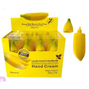 12pcs Cute Banana Milk Moisturizing Hand Cream Set (40g Each) – Deep Nourishing & Hydrating Fruit Skin Care Bulk Display Box (LLG53)