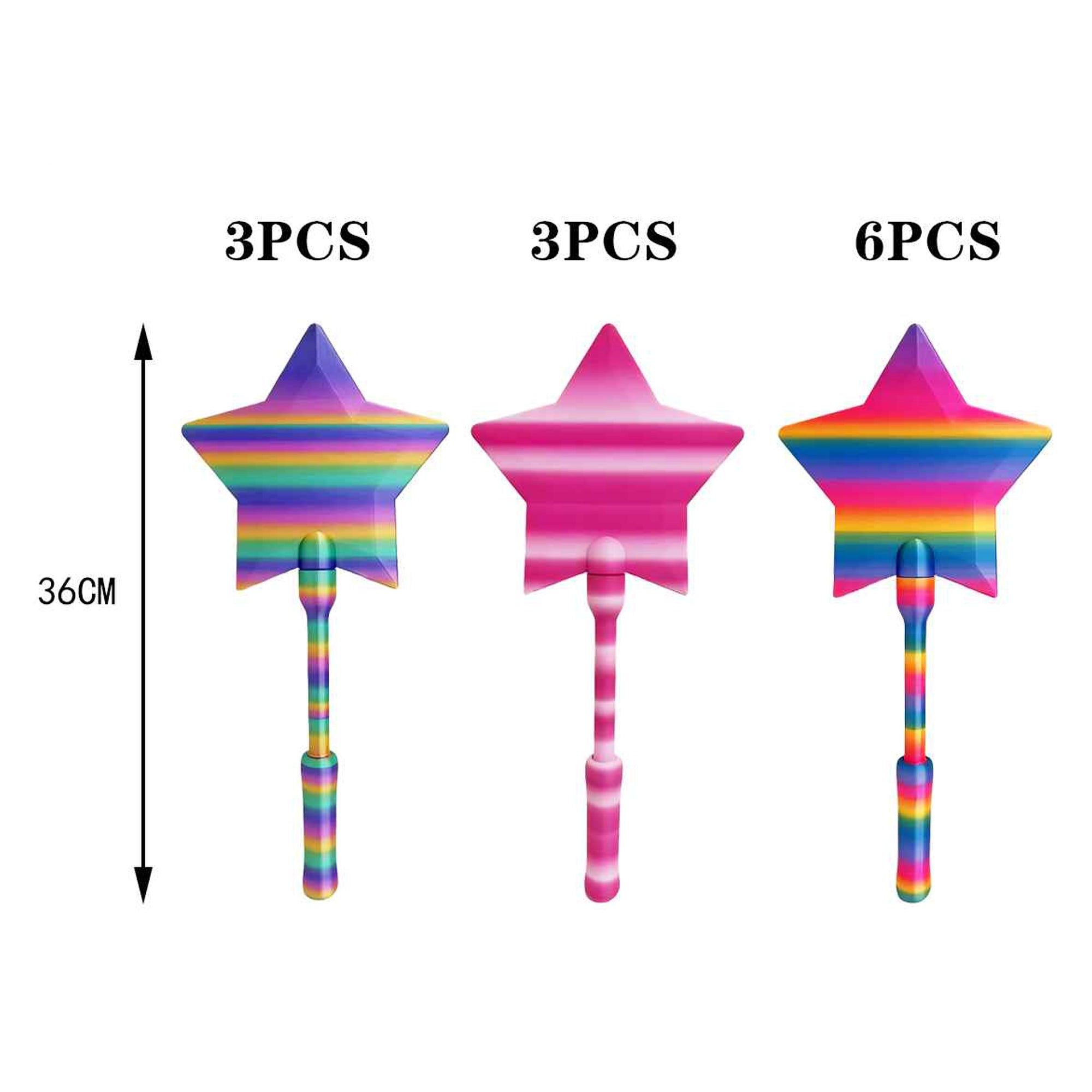 Star Wand Contactless Card Holder for Car | 36cm Long Reach Toll & Parking Pass Extension Stick | Rainbow & Pink RFID Card Grabber for Drive-Thru and Toll Booths (LN27)