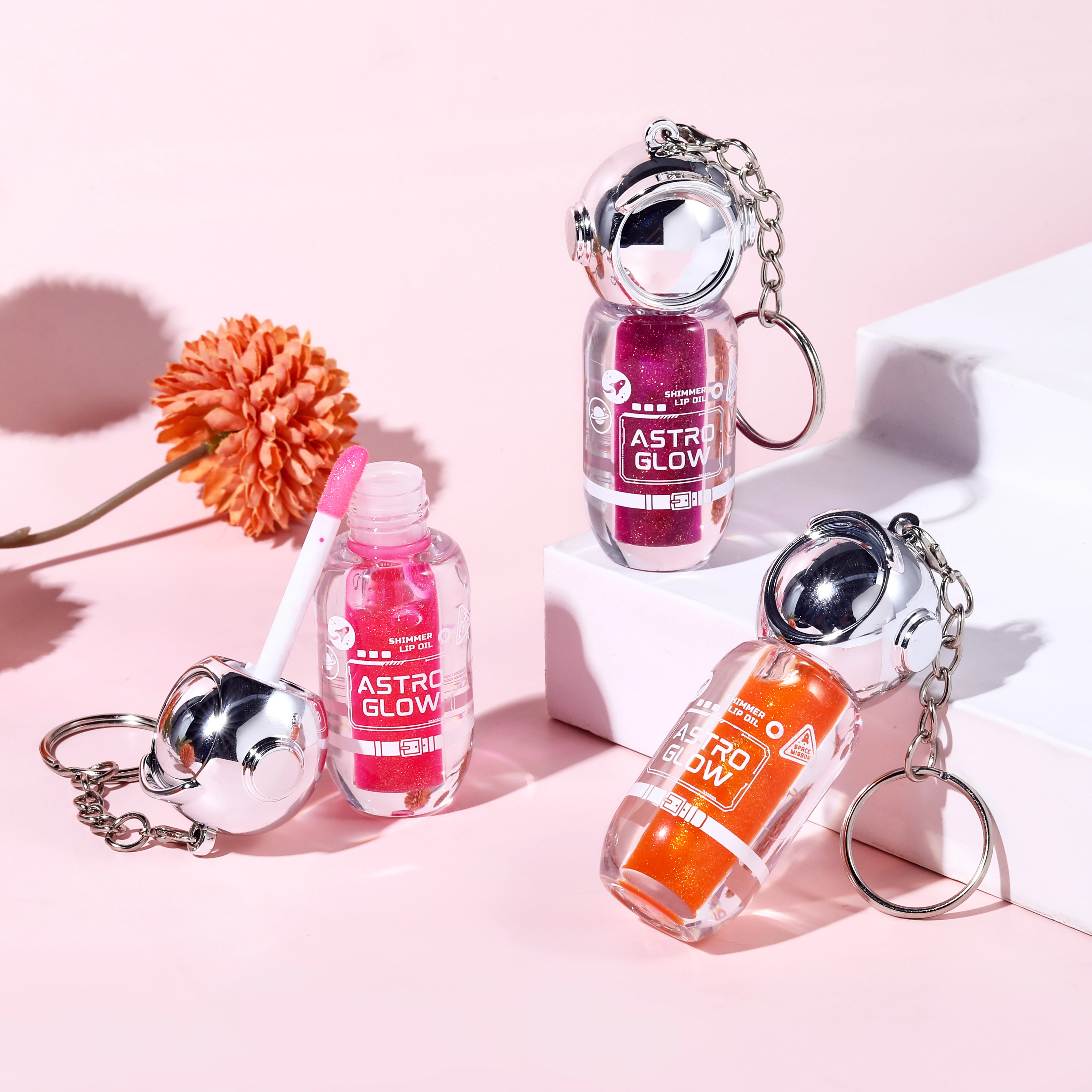 Romantic Beauty - Astro Glow Shimmer Lip Oil Keychain