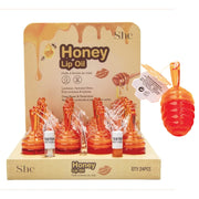 S.he Makeup "Honey Lip Oil" Luminous Hydrated Shine & Deep Repair Hive Pot – 24pcs