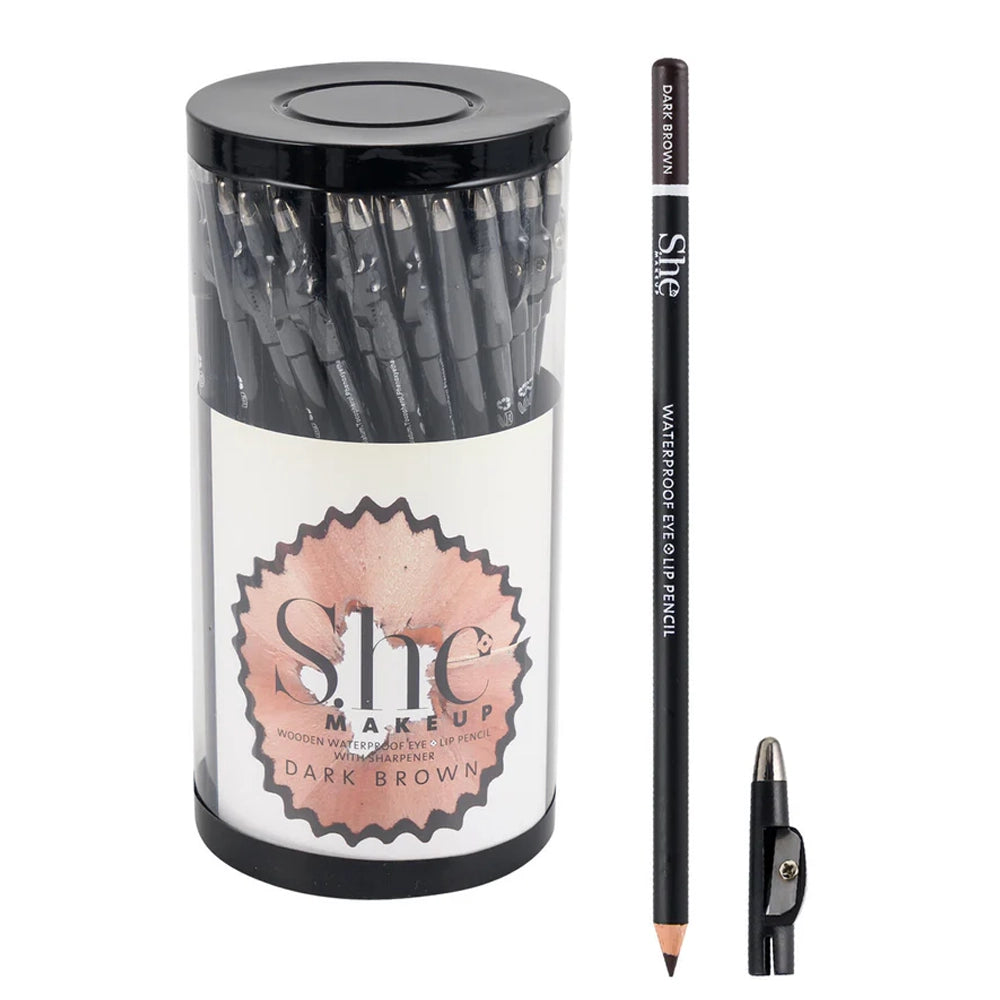 S.HE - Lip and Eye Liner Long Pencil w/Sharpener(Brown)