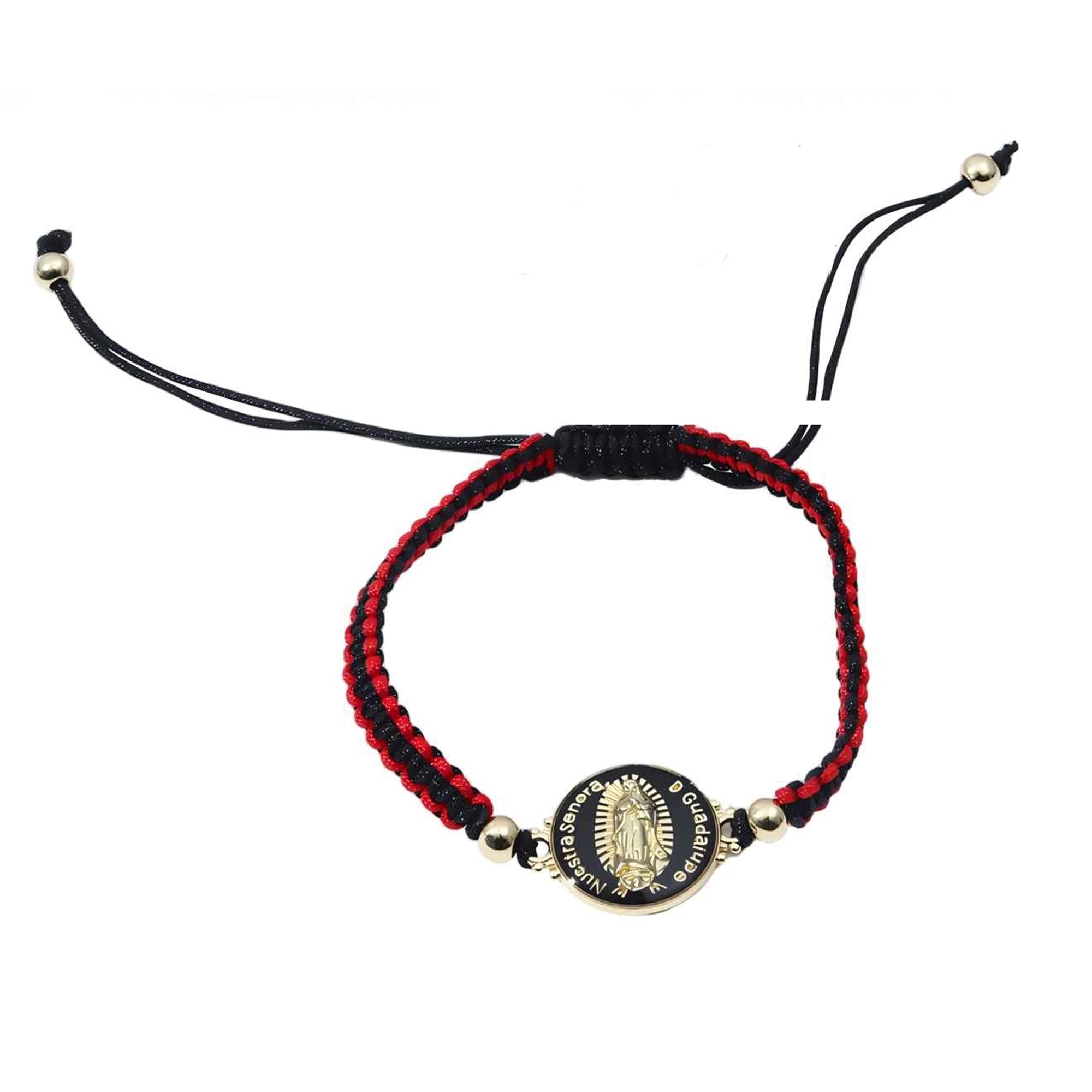 Virgin of Guadalupe Hand-Woven Religious Bracelet – Adjustable San Judas Tadeo Style Cord (LRB20A)
