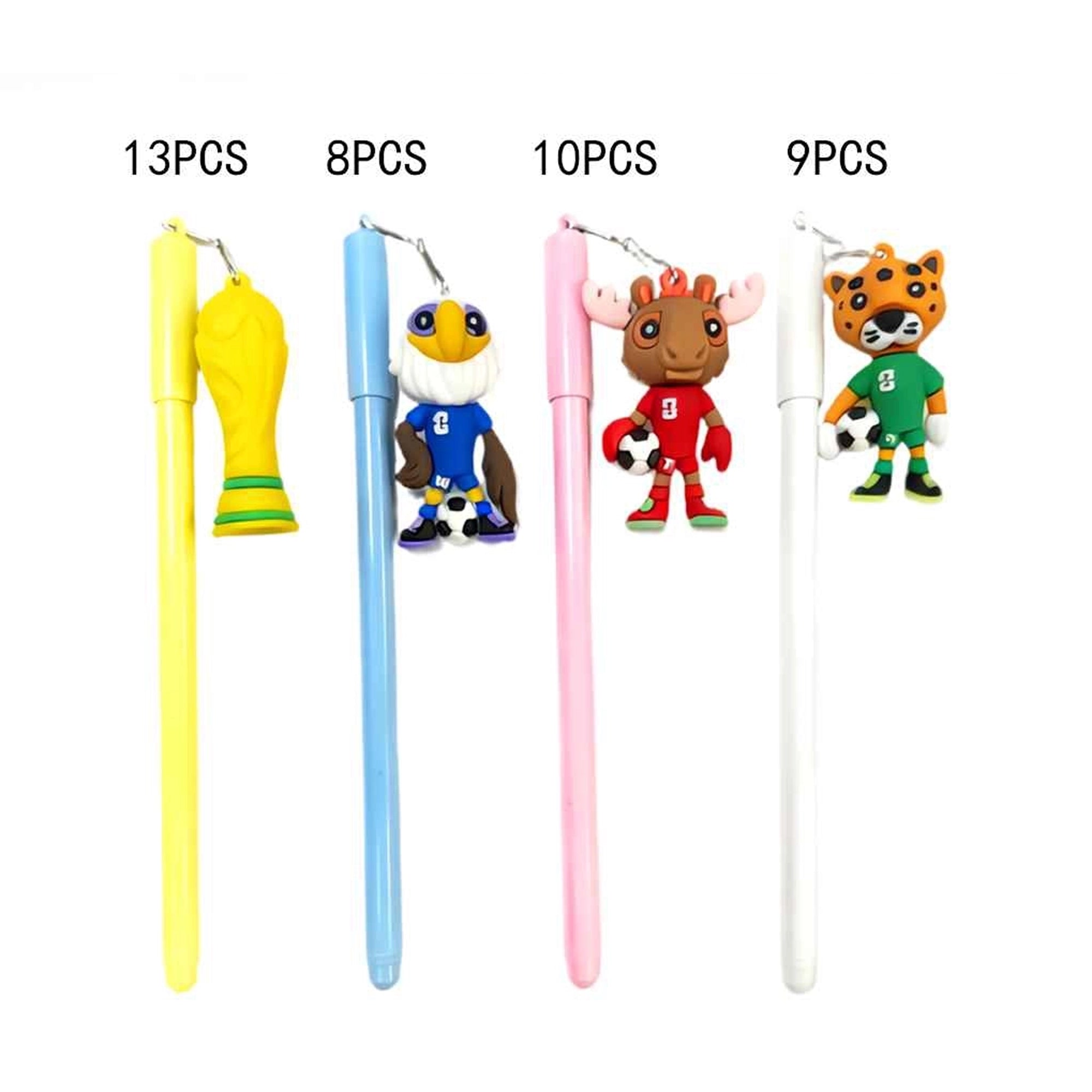 World Cup Soccer Mascot Stationery Set – 40-Piece Gel Pen Display Box for Kids & Sports Fans (LST17A)