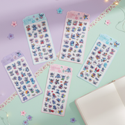 Cute Blue Alien Cartoon 3D Raised Foam Stickers (12 Sheets Set) – Decorative Craft Stickers for Journaling, School Supplies, Water Bottles & Gifts (LST30)