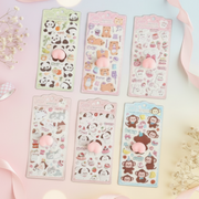 Kawaii 3D Decompression Squishy Animal Sticker Set – 12 Pcs Bulk Cute Animal Sheets for Scrapbooks & Laptops (LST31)