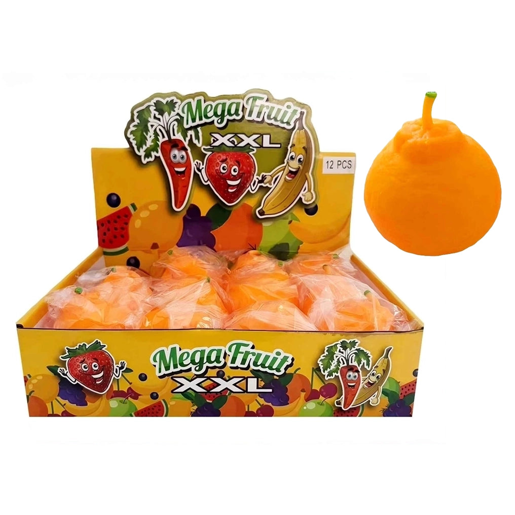 12-Piece Mega Fruit XXL Jumbo Orange Squishy Toys – Party Favors & Stress Relief (LT113)