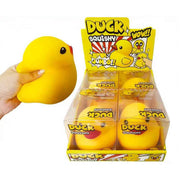 LT162 - 14cm Jumbo Yellow Rubber Duck Squishy Fidget Toy Set (4 Pack) | Super Soft Stress Relief Rubber Ducky Set