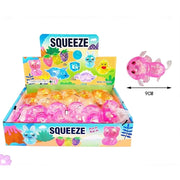 24-Piece Glitter Axolotl Squeeze Toy Set | Glittery Gel Stress Relief Fidget Toys Display Box (LT41)