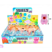 Mini Glitter Capybara Squeeze Fidget Toys – 24 Pack Sensory Stress Relief Toys (LT44)