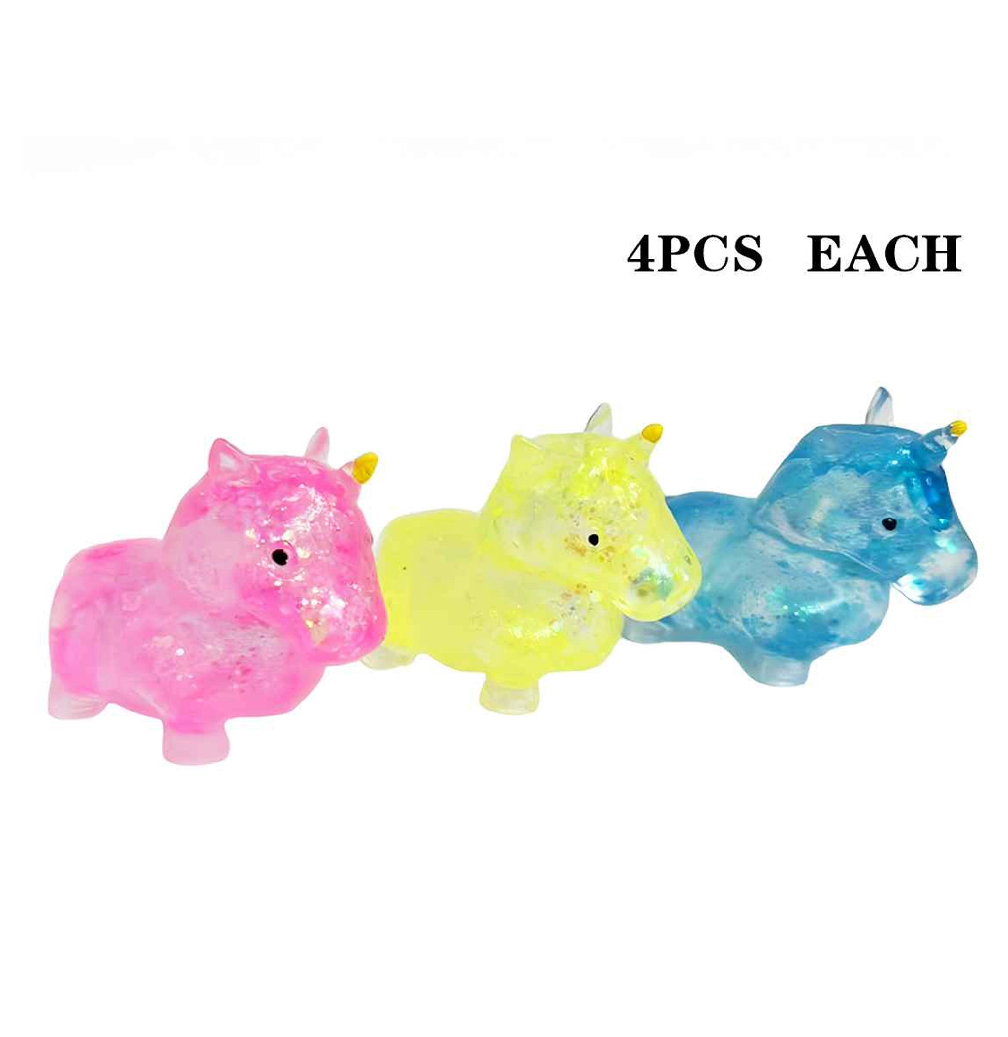 Pinch Family Unicorn Squishy Toy Bulk Pack (12-Piece Display Box) – 11cm Glitter Squeeze Sensory Toys for Kids, Stress Relief, Fidget Party Favors (LT60)