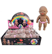 14cm Squeeze Stretching Baby Doll – 12-Piece Display Box, Flexible Sensory Fidget Toy, Novelty Squishy Stress Relief Toy for Kids & Party Favors (LT82)
