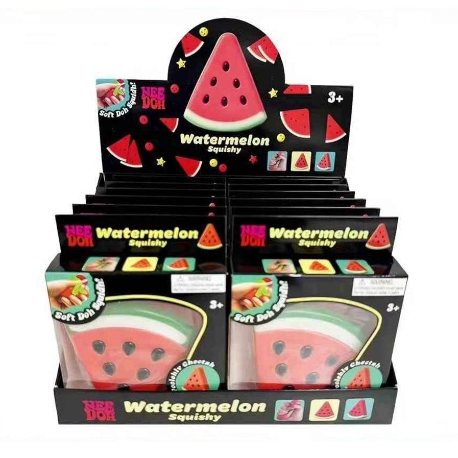 Soft Doh Watermelon Squishy Toy (12-Piece Display Box) – 8.5cm Fruit Fidget Stress Relief Toy for Kids & Adults (LT99)