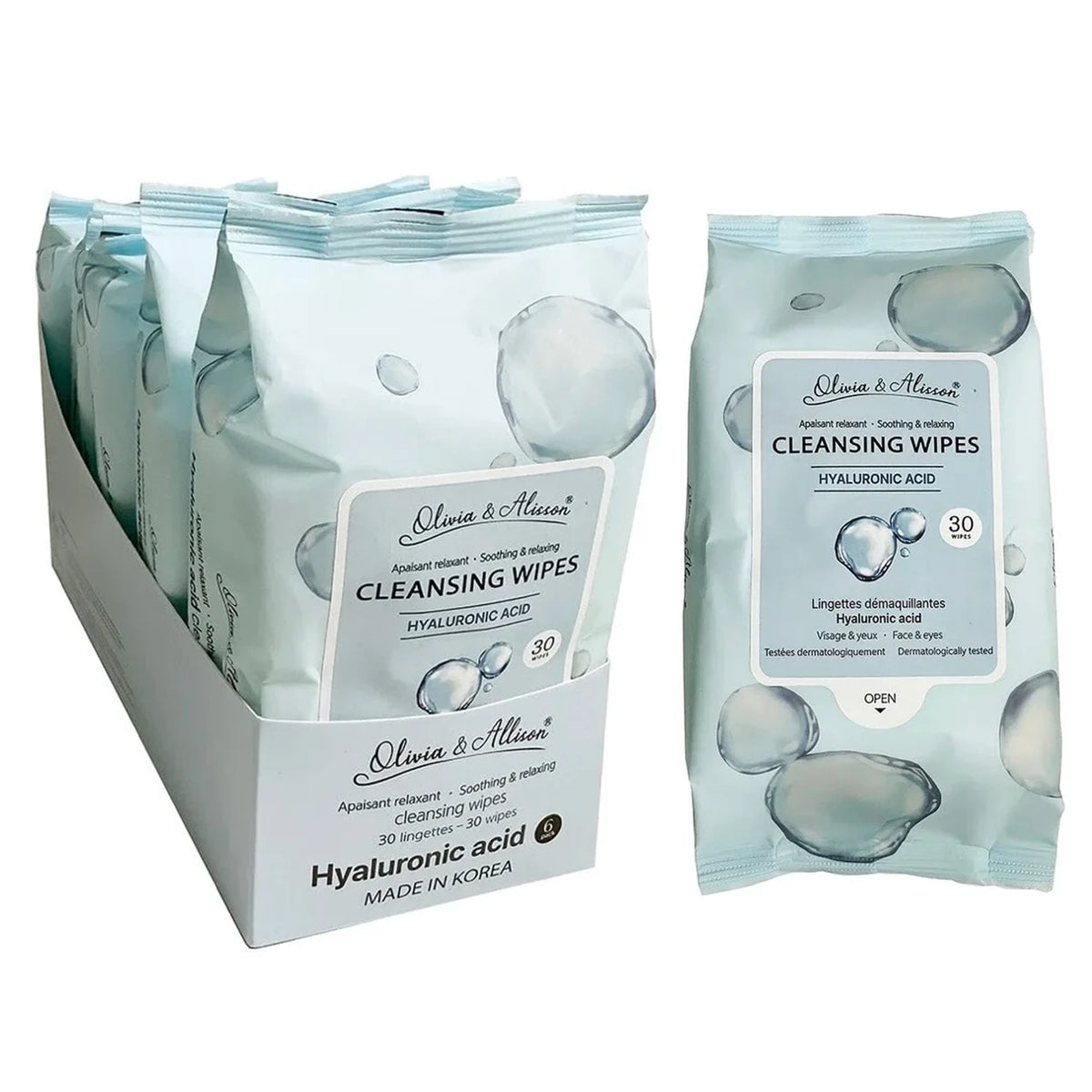 S.HE - Olivia & Alisson Hyaluronic Acid Facial Cleansing Wipes