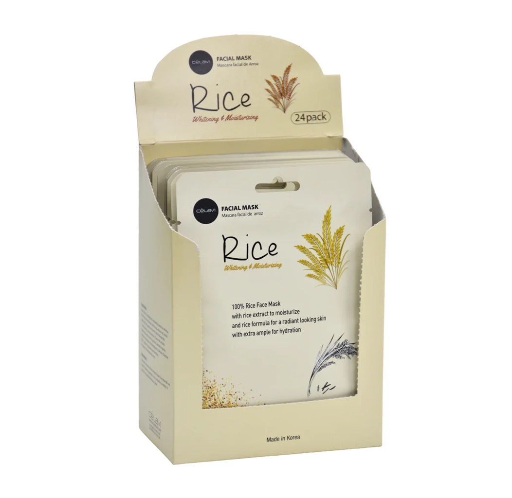 Celavi - Rice Whitening & Moisturizing Facial Mask (24pcs)