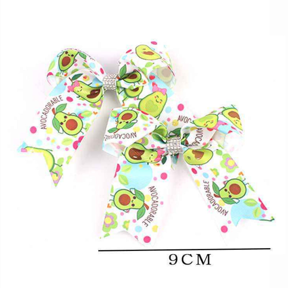 Avocado Dream 9cm Hair Bow Clip