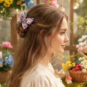 All-Seeing Eye Statement Hair Bow Clip - Rhinestone Goth Alt Fashion