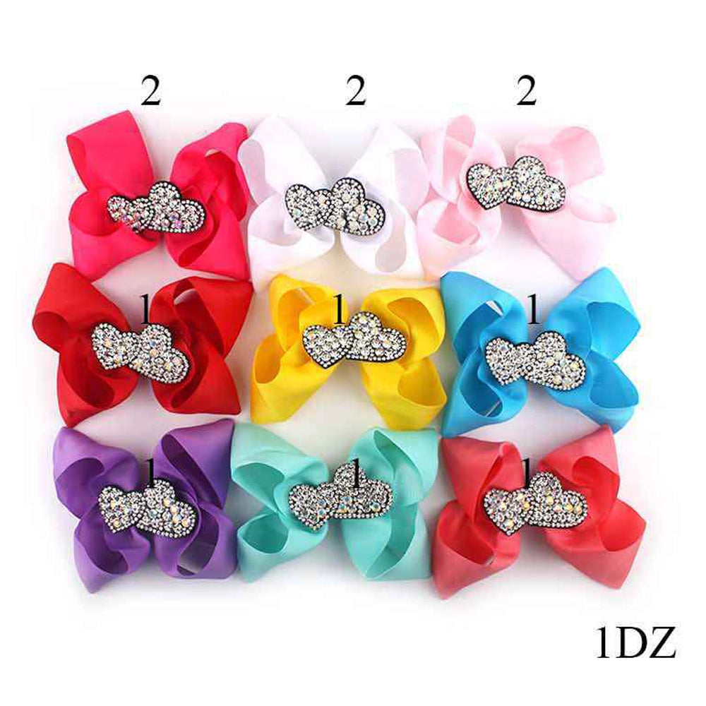 Sparkle Cloud Hair Bows – 15cm Oversized Boutique Bows (1 Dozen Set)