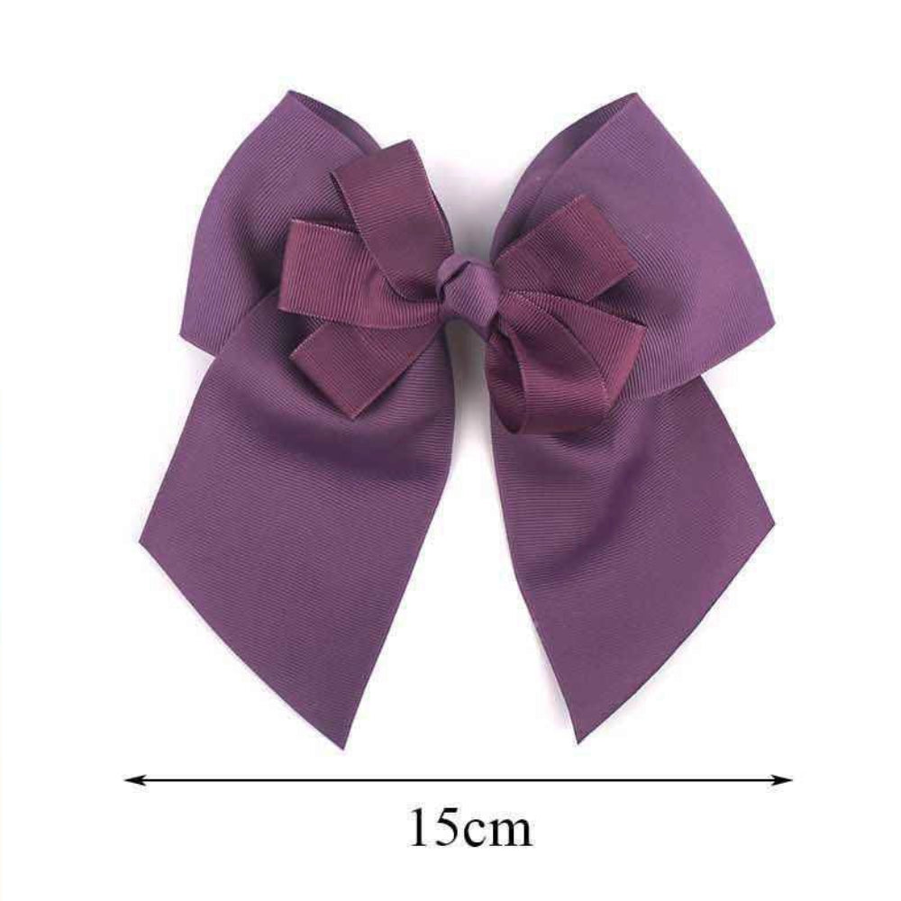 The Statement Bow: Oversized 15cm Solid Color Hair Clips