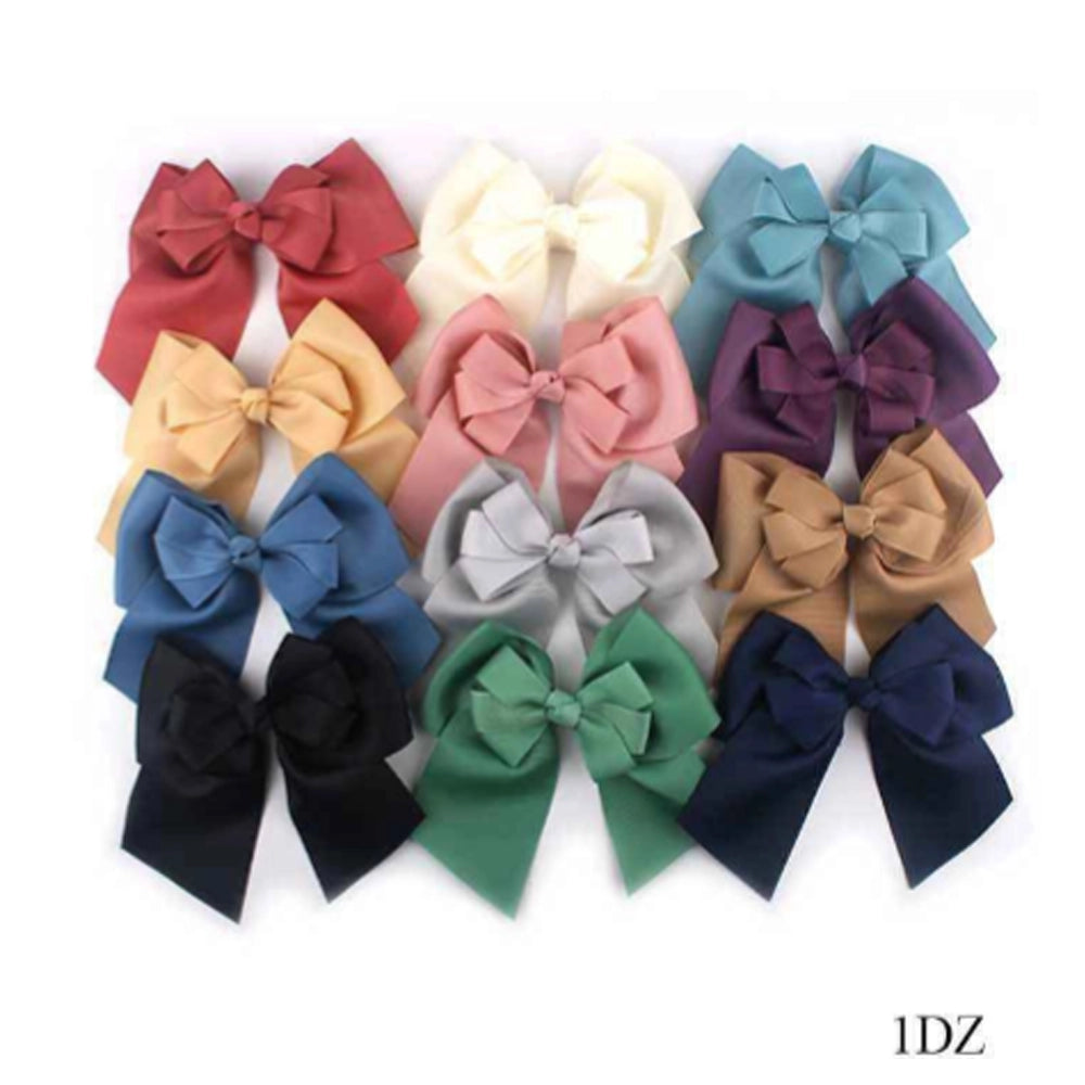 The Statement Bow: Oversized 15cm Solid Color Hair Clips
