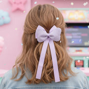 Pastel Dream Long Ribbon Hair Bow Clip (28cm)