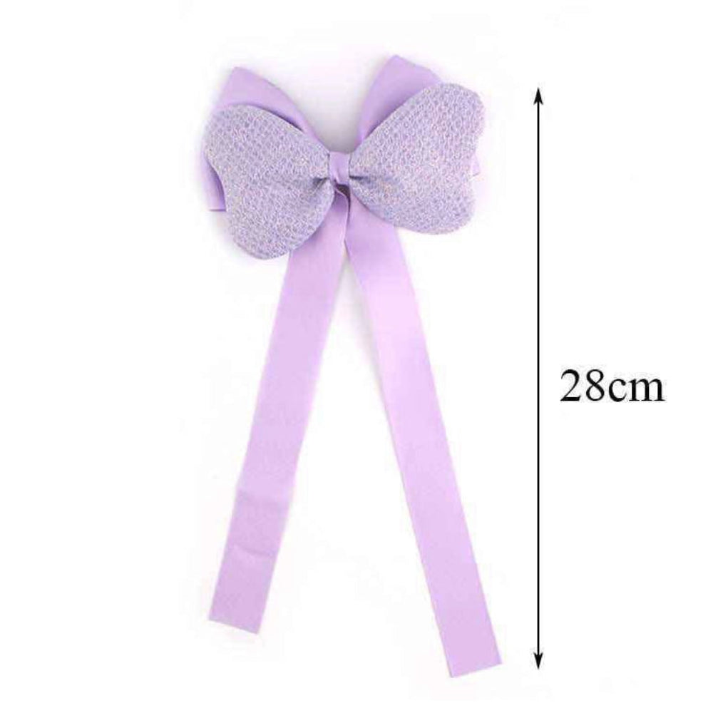 Pastel Dream Long Ribbon Hair Bow Clip (28cm)