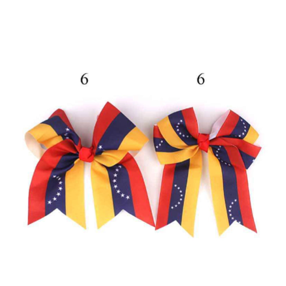 Oversized Venezuela Flag Grosgrain Hair Bow (18CM) - Patriotic Fan Accessory