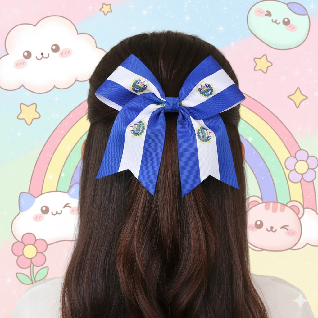 XXL 18cm Bold Stripe Statement Hair Bow