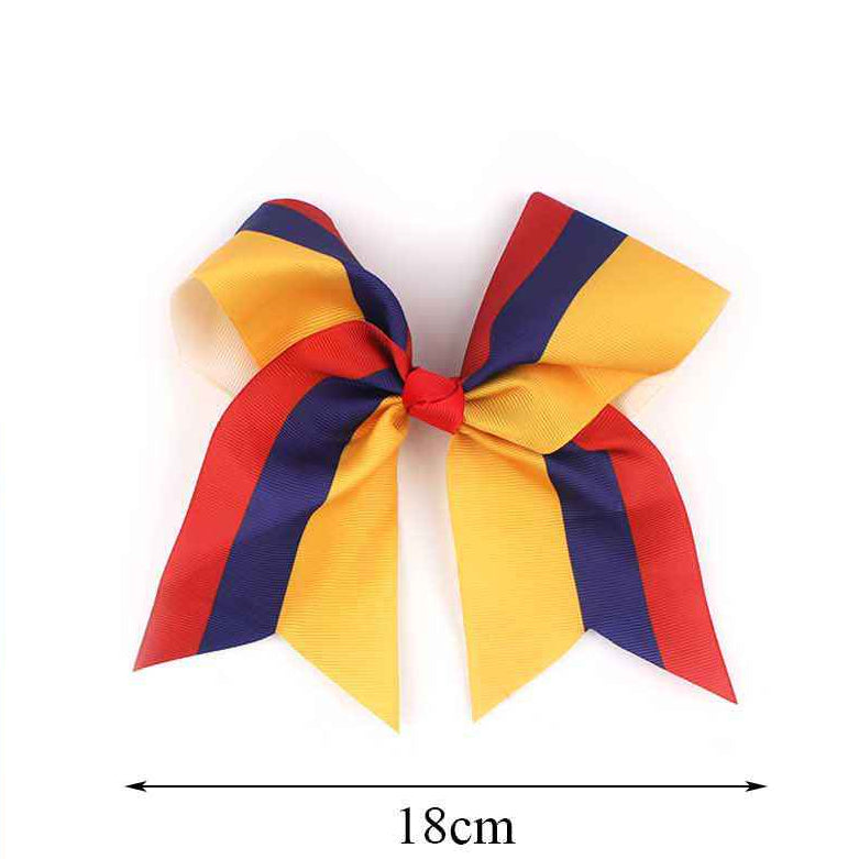 Ultra-Oversized Colombian Flag (Yellow/Blue/Red) Hair Bow - 18CM Statement Accessory