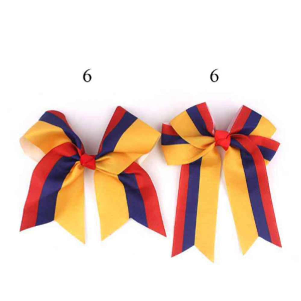 Ultra-Oversized Colombian Flag (Yellow/Blue/Red) Hair Bow - 18CM Statement Accessory