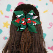 MX Festive Mexican Flag Hair Bow Clip