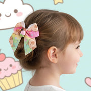 Charming Teddy Bear Hair Bow Clips