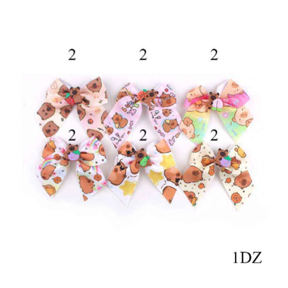 Charming Teddy Bear Hair Bow Clips