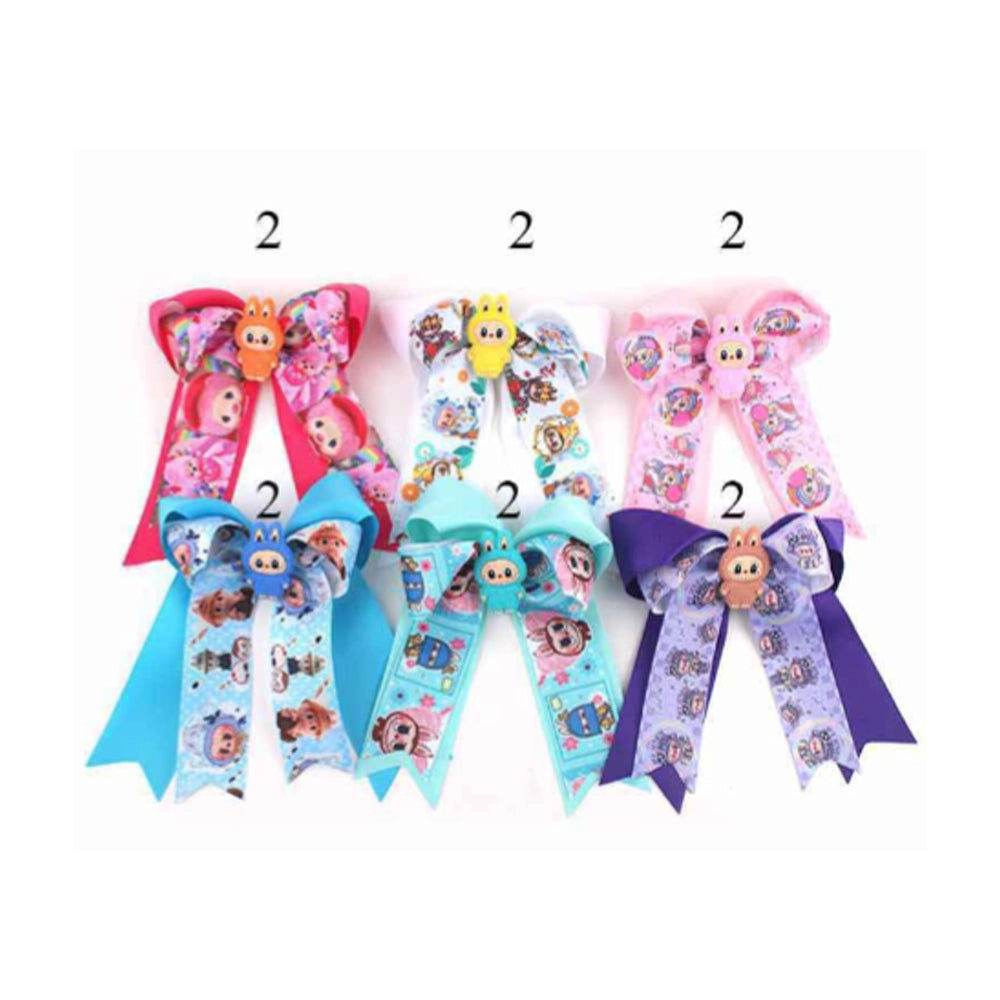 Cute Character Ribbon Hair Bow Clip (18cm)