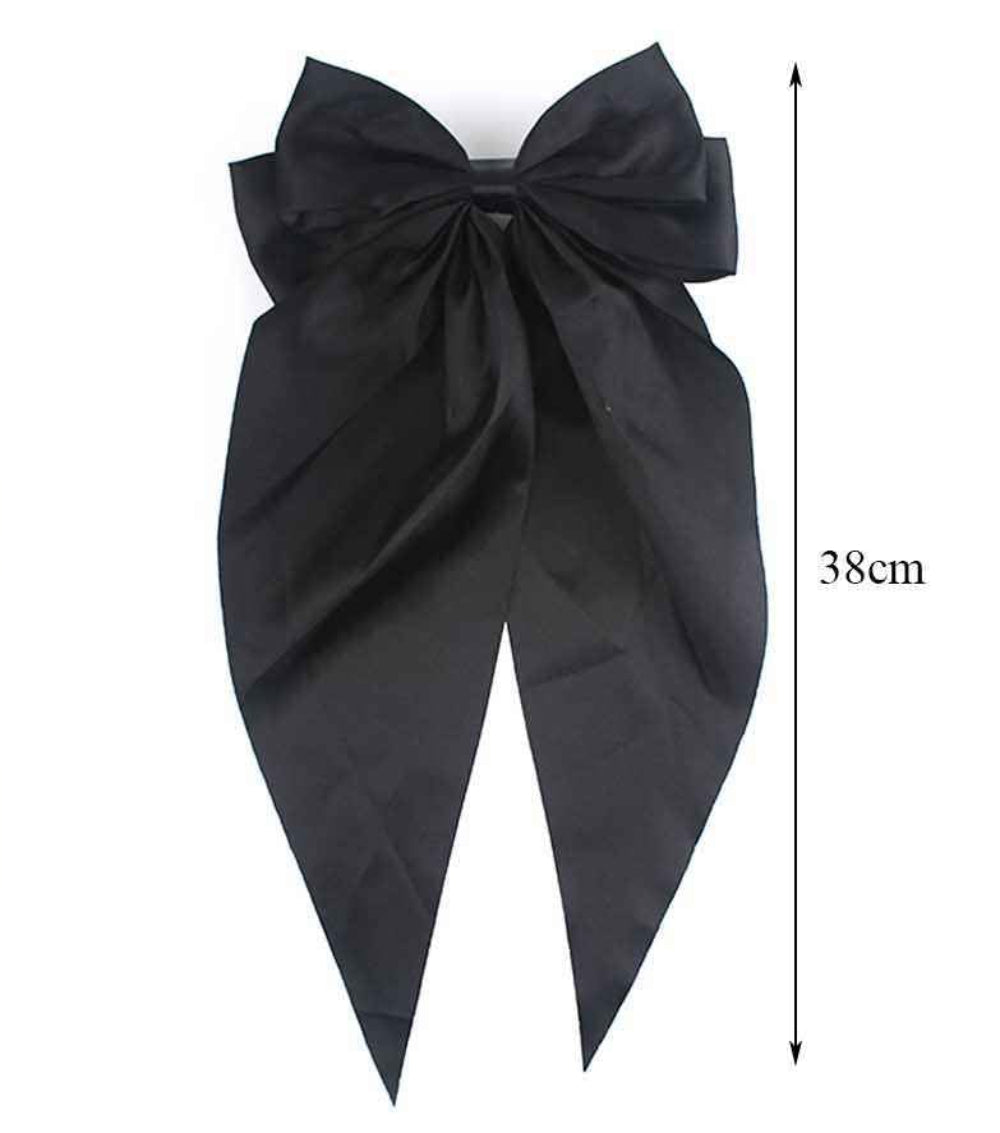 The Black Widow: XXL 38cm Statement Bow Clip
