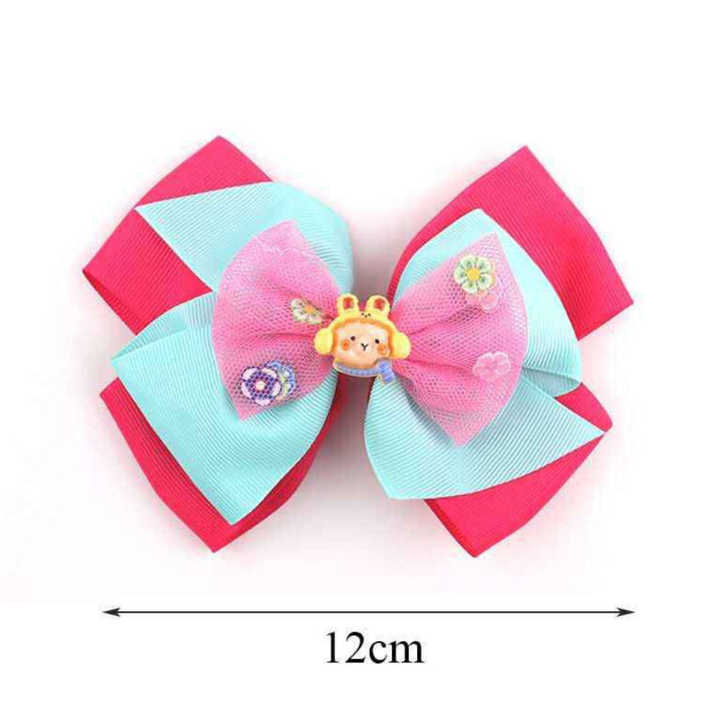 Pastel Pop Layered Hair Bow Clip (12cm)