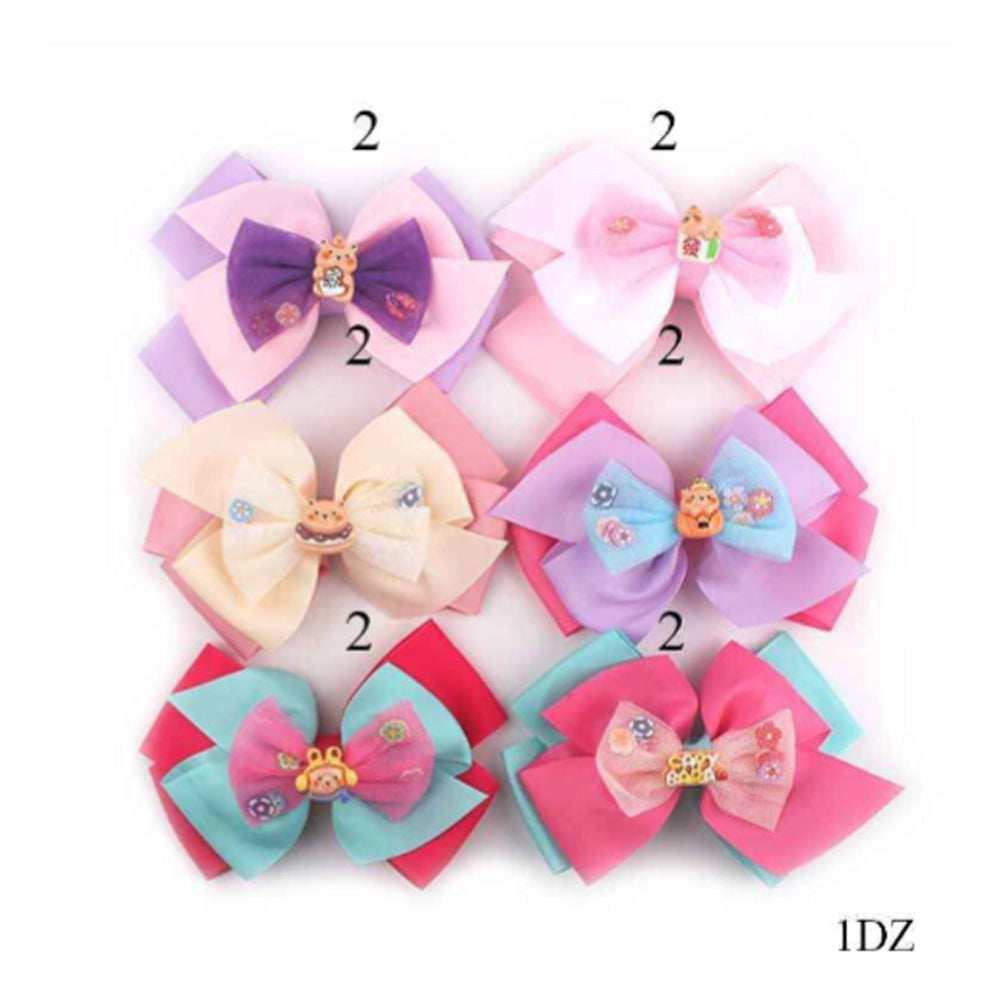 Pastel Pop Layered Hair Bow Clip (12cm)