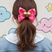 Adorable Cat Face Grosgrain Hair Bow Clips