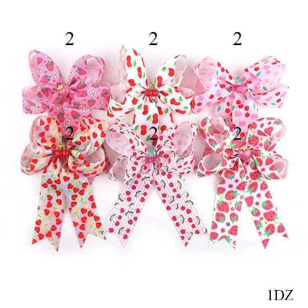 XXL 18cm Pink Strawberry Statement Hair Bow
