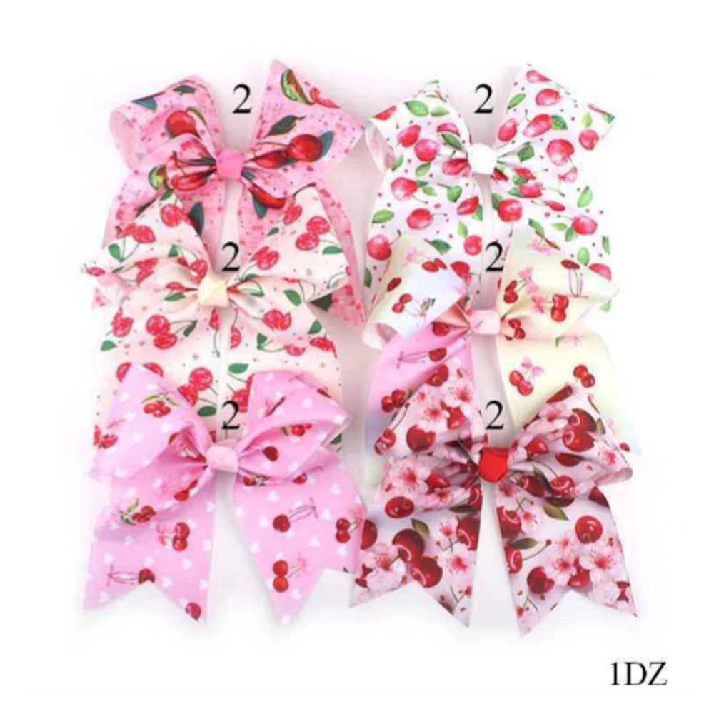 Vibrant 15cm Pink Cherry Statement Hair Bow
