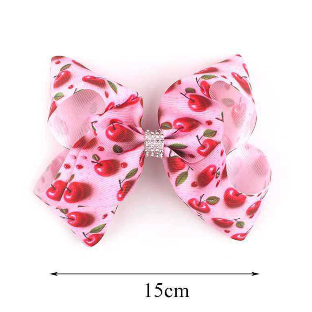 Oversized 15cm Pink Cherry Dazzle Bow