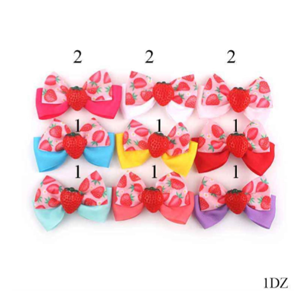 weet Strawberry Delight Hair Bow Clip
