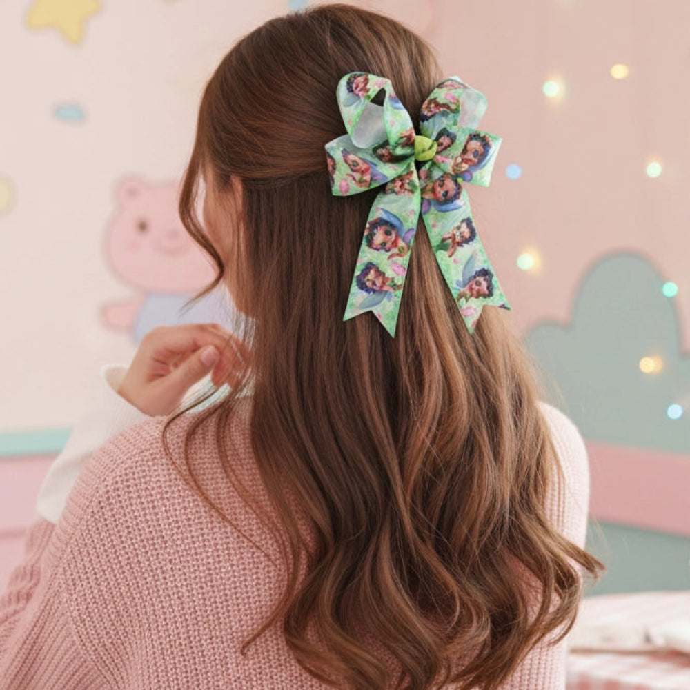 Enchanted Fairy Garden Hair Bow Clip (15cm)