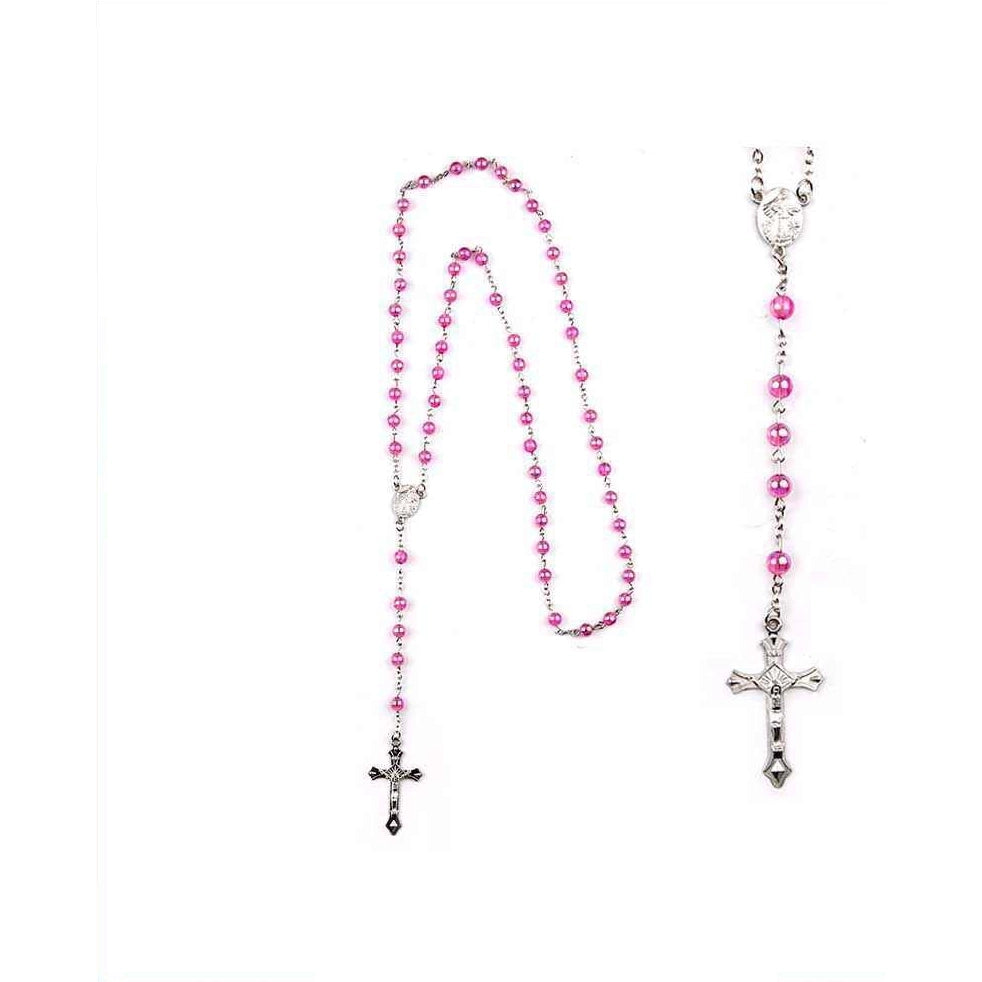 12-Piece Assorted Color Catholic Rosary Necklace Set with Carrying Cases | Silver Crucifix & Centerpiece Beads (MNK-2314)